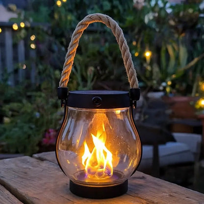 🌍Earth Day Solar Sale🌍 -  Kaliiqo™ Flickering Flame Solar Lantern Outdoor Lights
